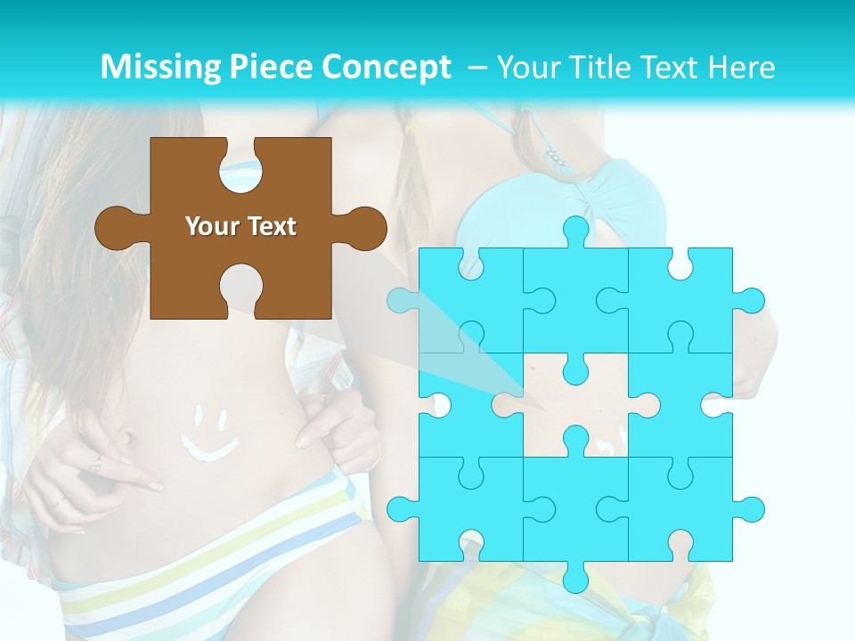 Swim Body Woman PowerPoint Template