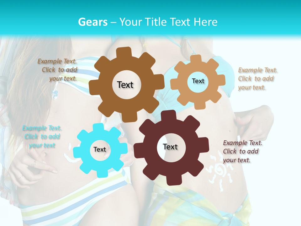 Swim Body Woman PowerPoint Template