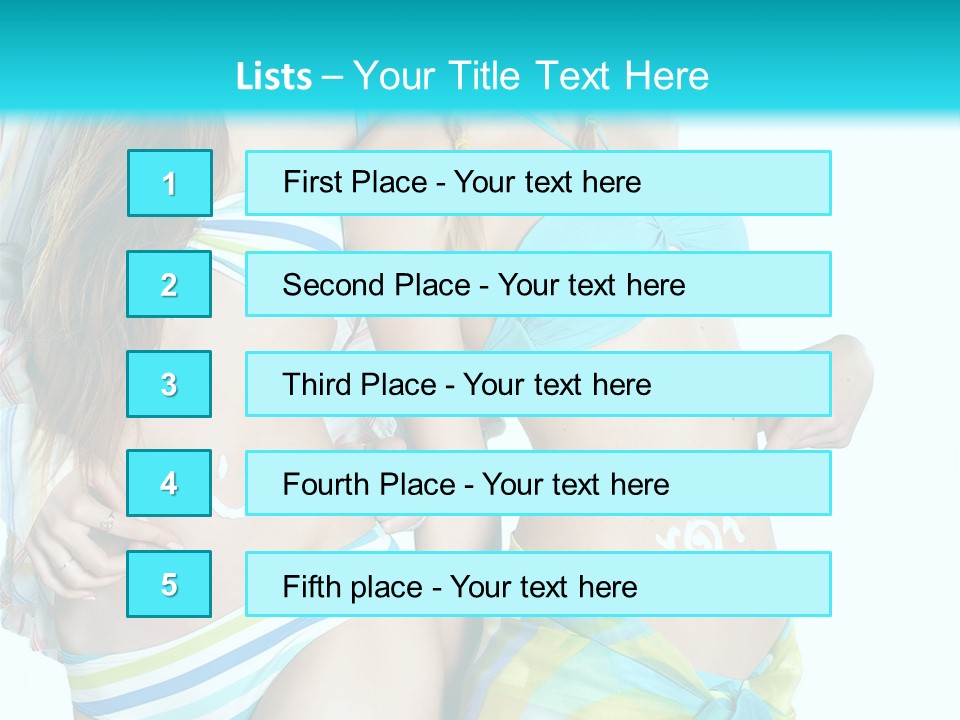 Swim Body Woman PowerPoint Template