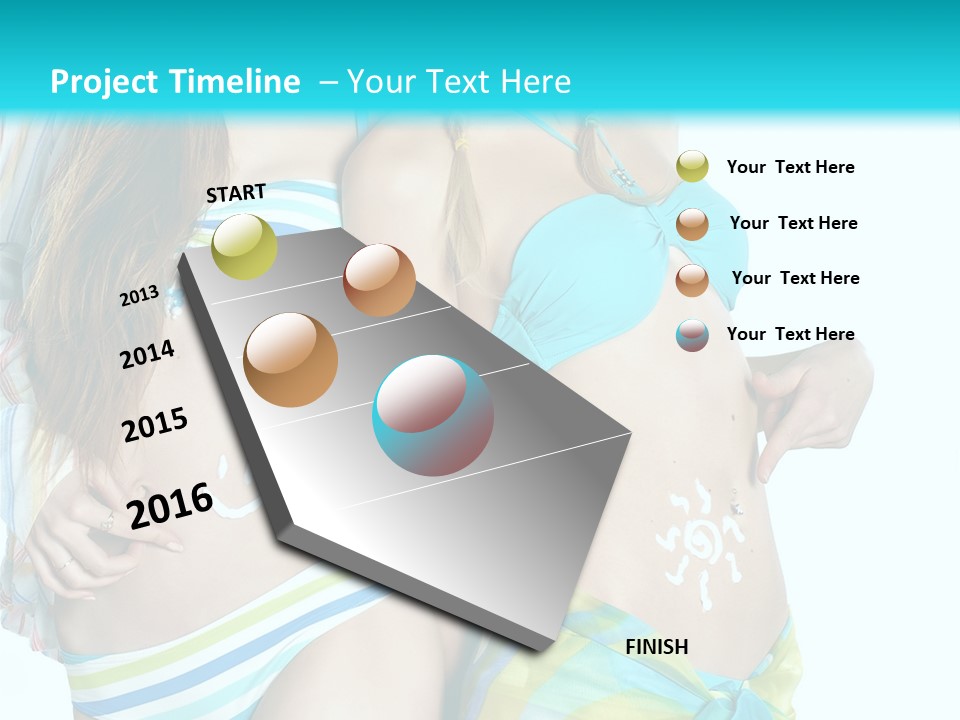 Swim Body Woman PowerPoint Template