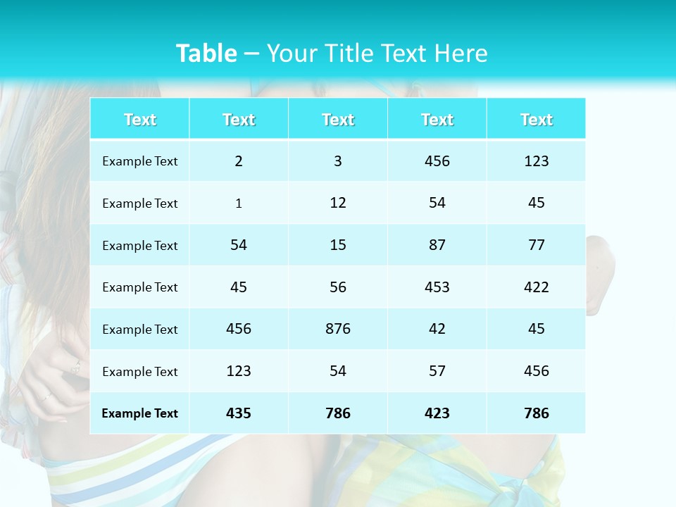 Swim Body Woman PowerPoint Template