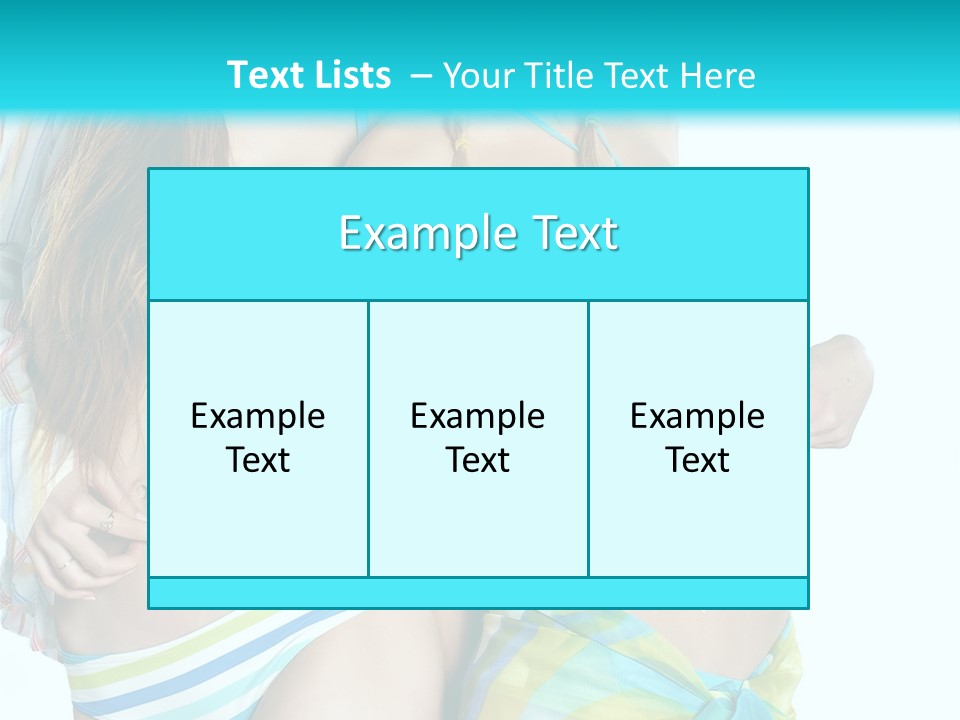 Swim Body Woman PowerPoint Template