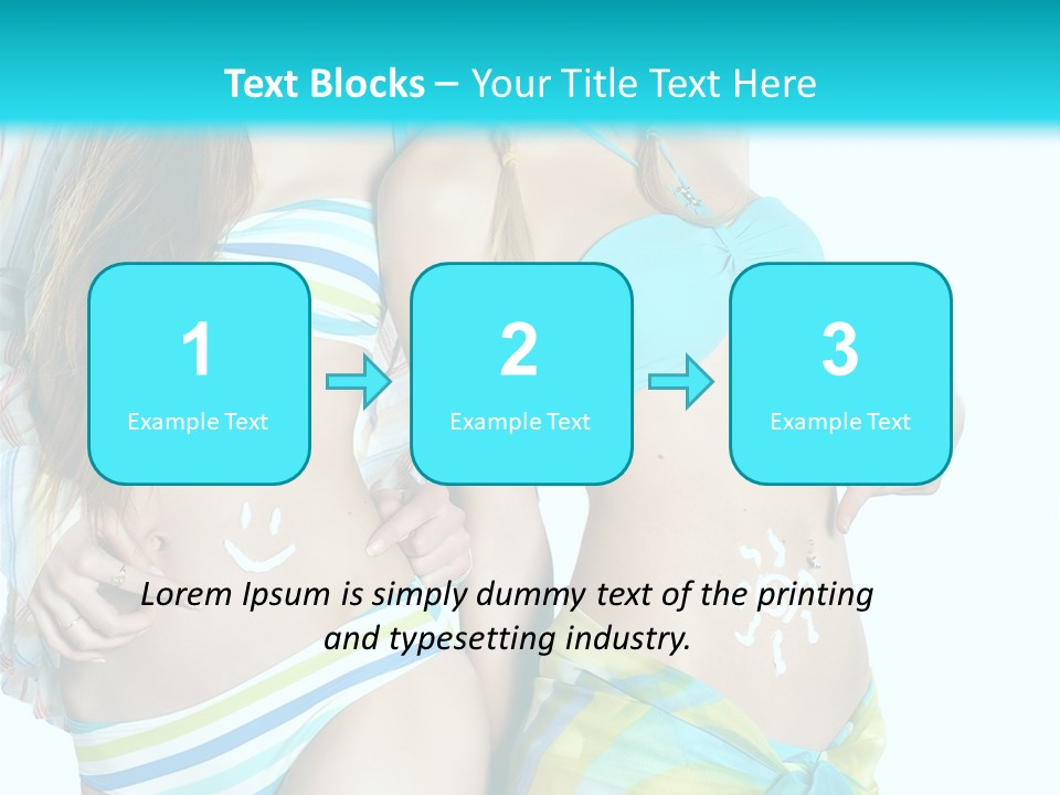 Swim Body Woman PowerPoint Template