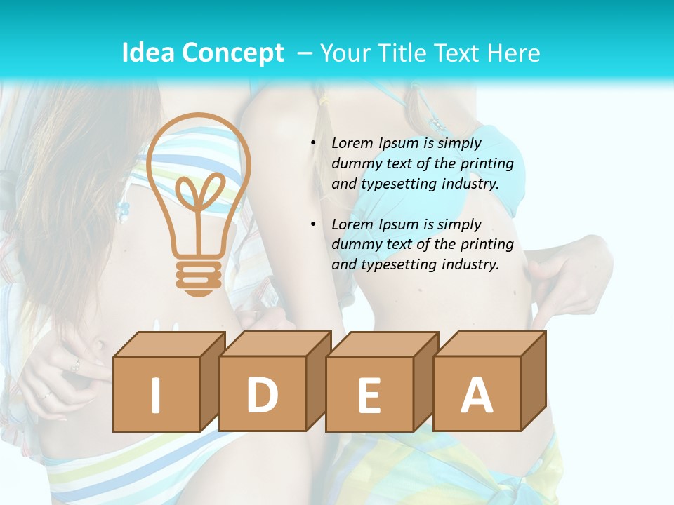 Swim Body Woman PowerPoint Template