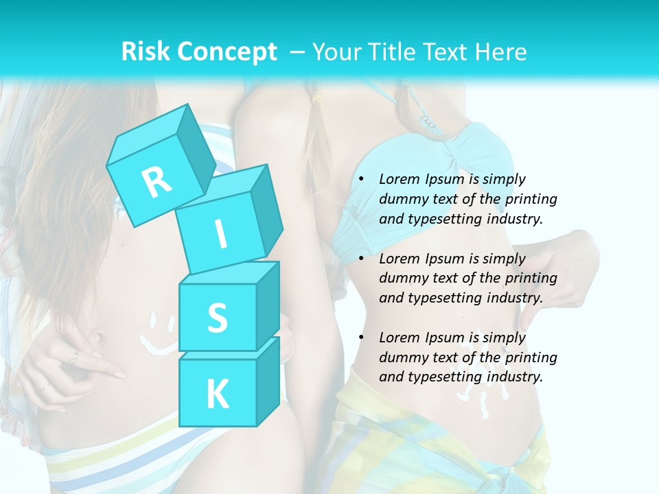 Swim Body Woman PowerPoint Template