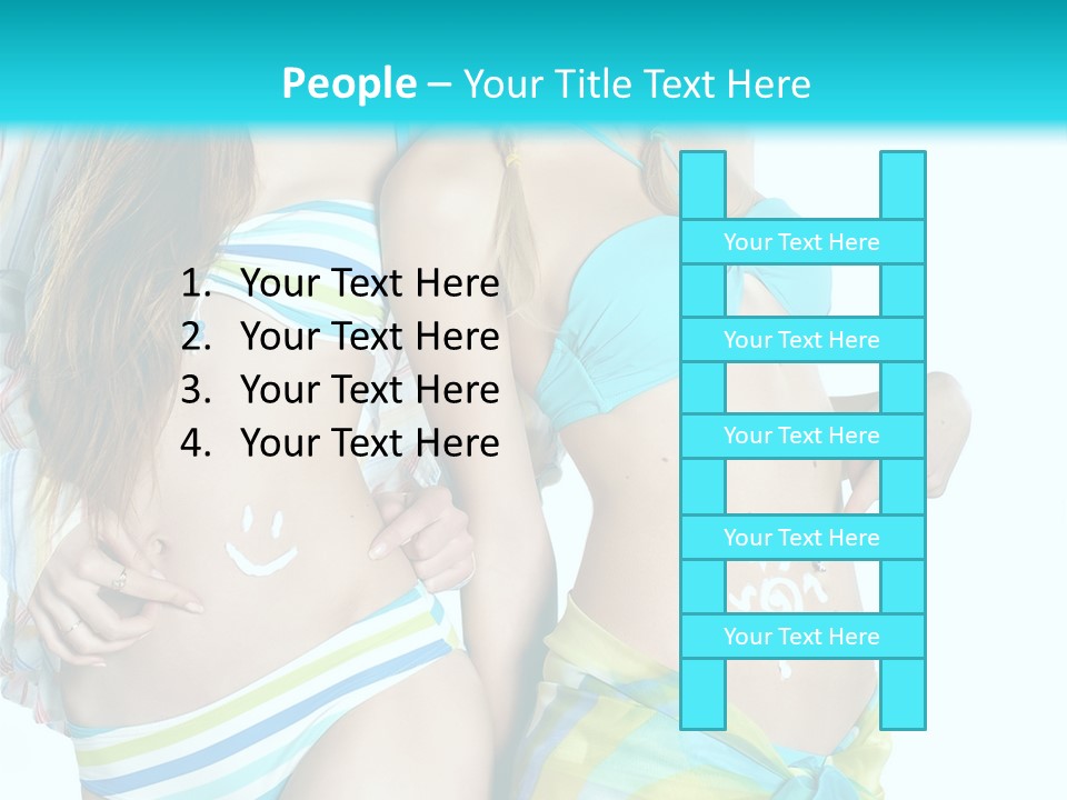 Swim Body Woman PowerPoint Template