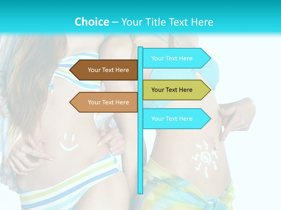 Swim Body Woman PowerPoint Template