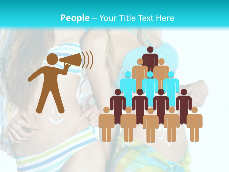 Swim Body Woman PowerPoint Template