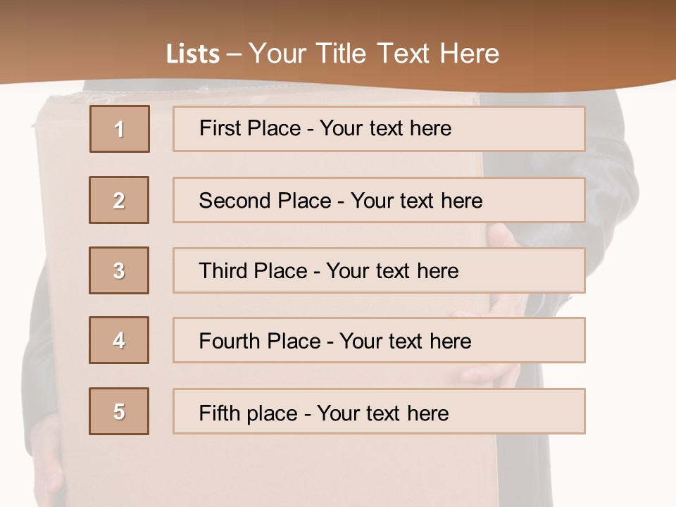 Post Hand Empty PowerPoint Template