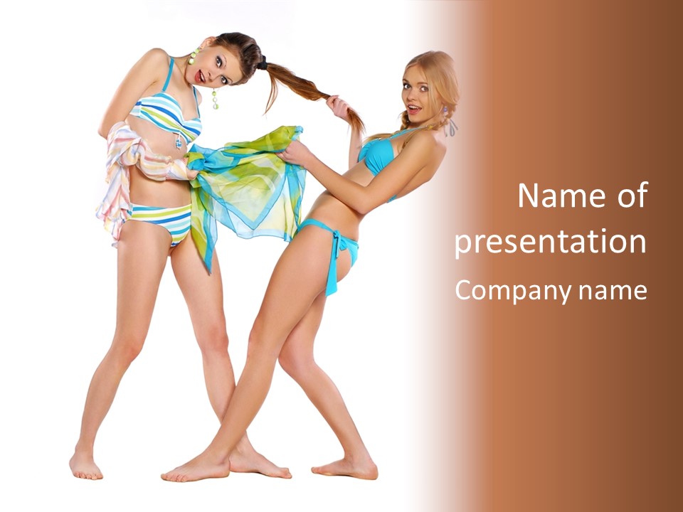 Pretty Sensuality Underwear PowerPoint Template