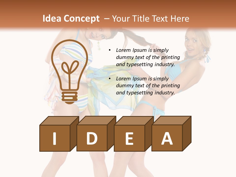 Pretty Sensuality Underwear PowerPoint Template