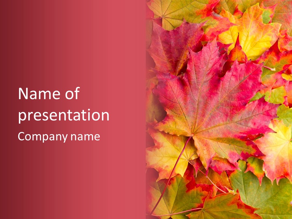 Nature October Old PowerPoint Template