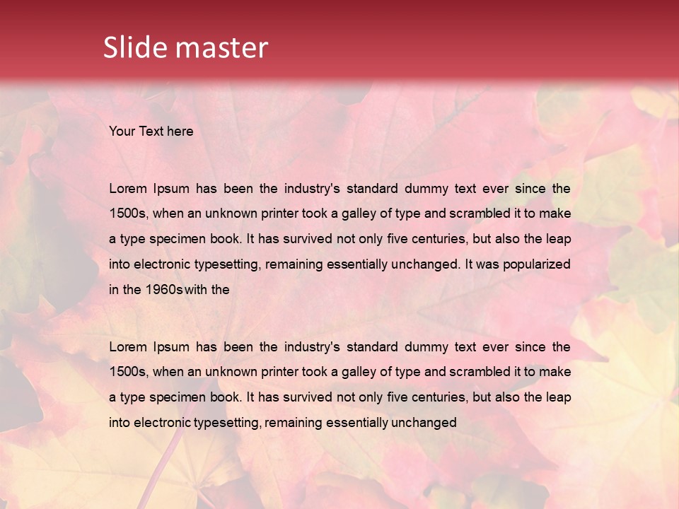 Nature October Old PowerPoint Template