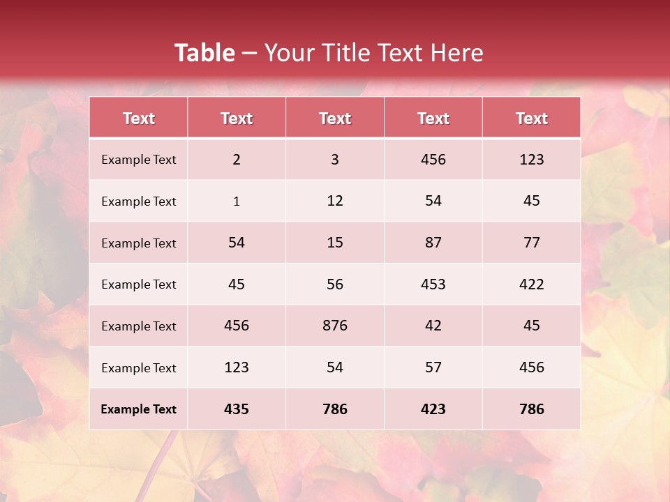 Nature October Old PowerPoint Template