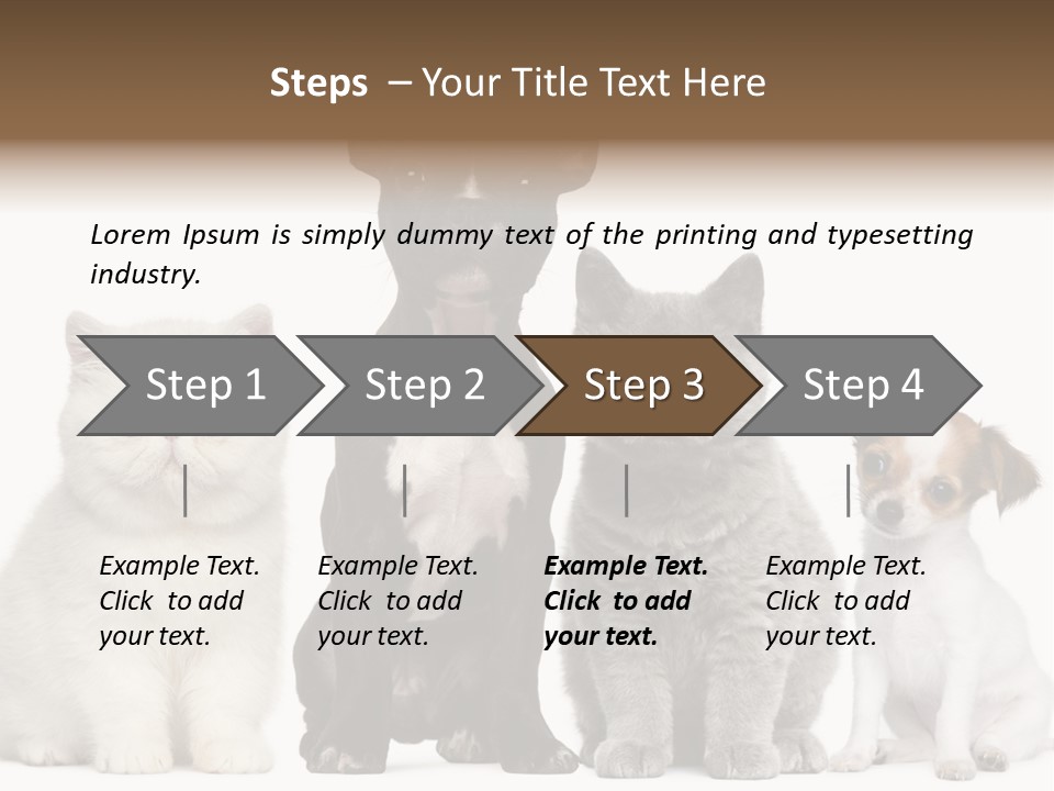 Group Of Dogs And Cats PowerPoint Template