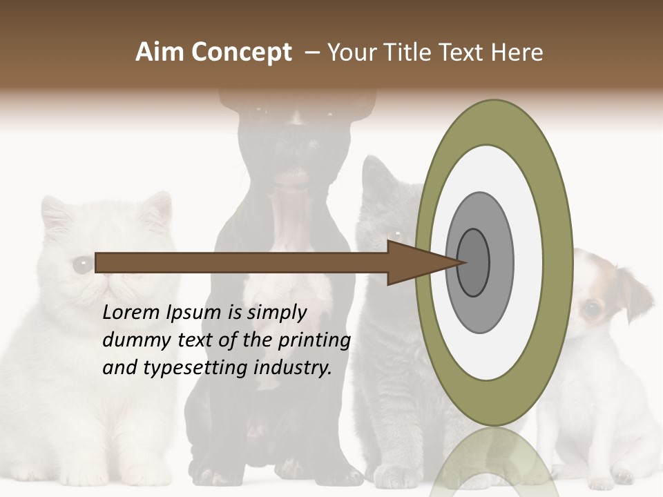 Group Of Dogs And Cats PowerPoint Template