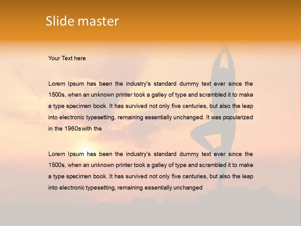 Silence Wave Sea PowerPoint Template