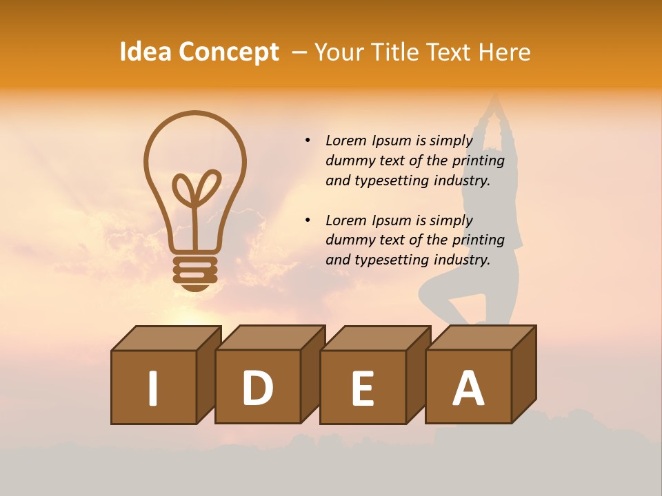 Silence Wave Sea PowerPoint Template