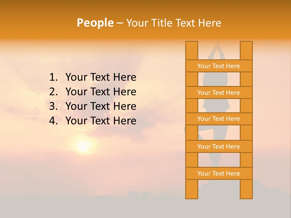 Silence Wave Sea PowerPoint Template