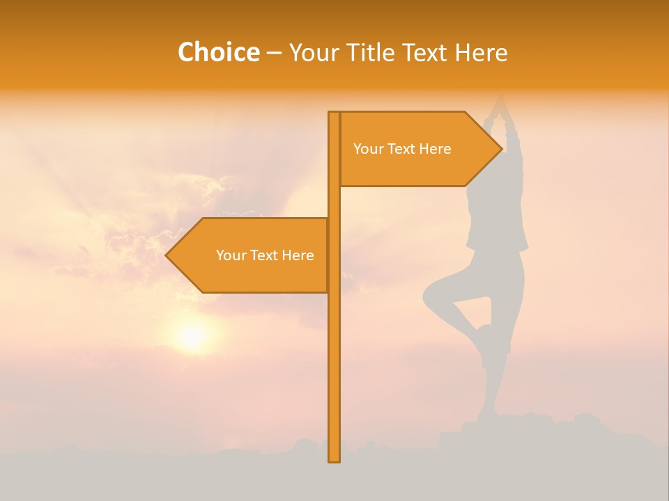 Silence Wave Sea PowerPoint Template