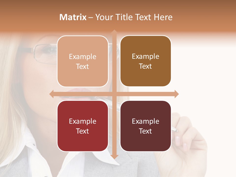 Pen Confidence Brown PowerPoint Template