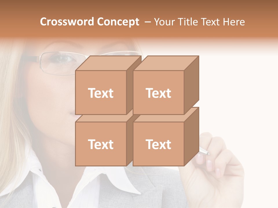Pen Confidence Brown PowerPoint Template