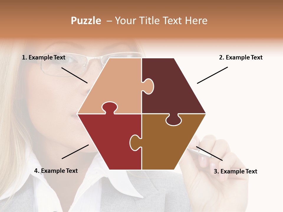 Pen Confidence Brown PowerPoint Template