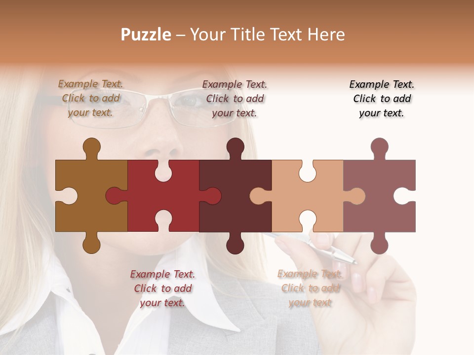 Pen Confidence Brown PowerPoint Template