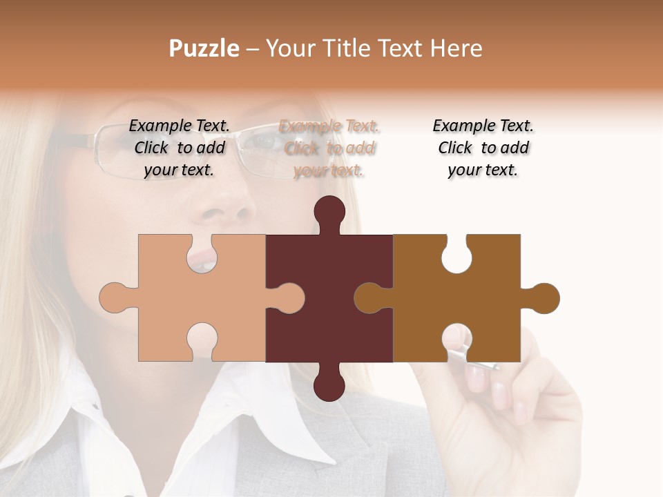 Pen Confidence Brown PowerPoint Template