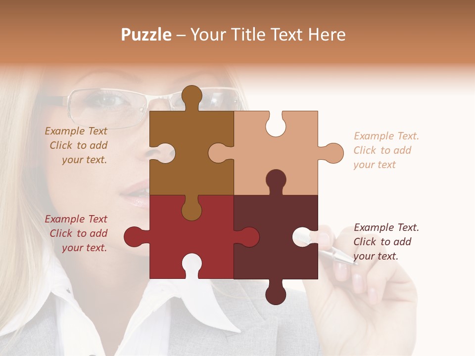 Pen Confidence Brown PowerPoint Template