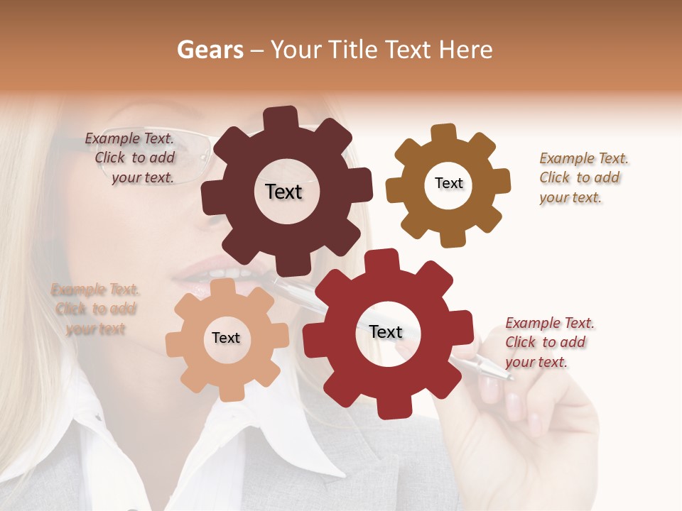 Pen Confidence Brown PowerPoint Template