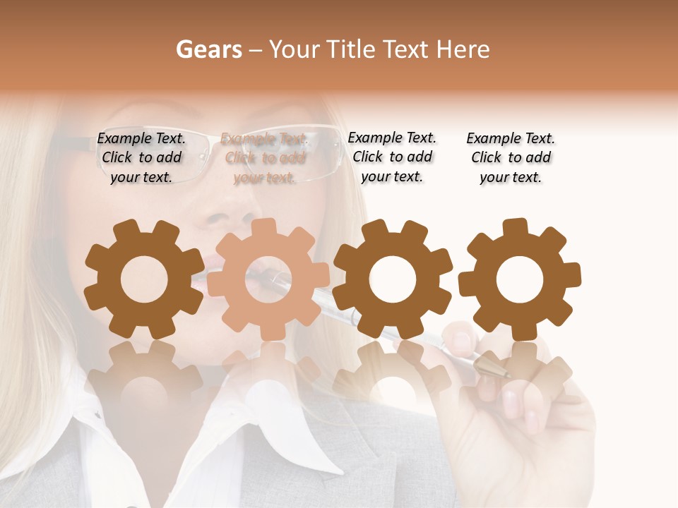 Pen Confidence Brown PowerPoint Template