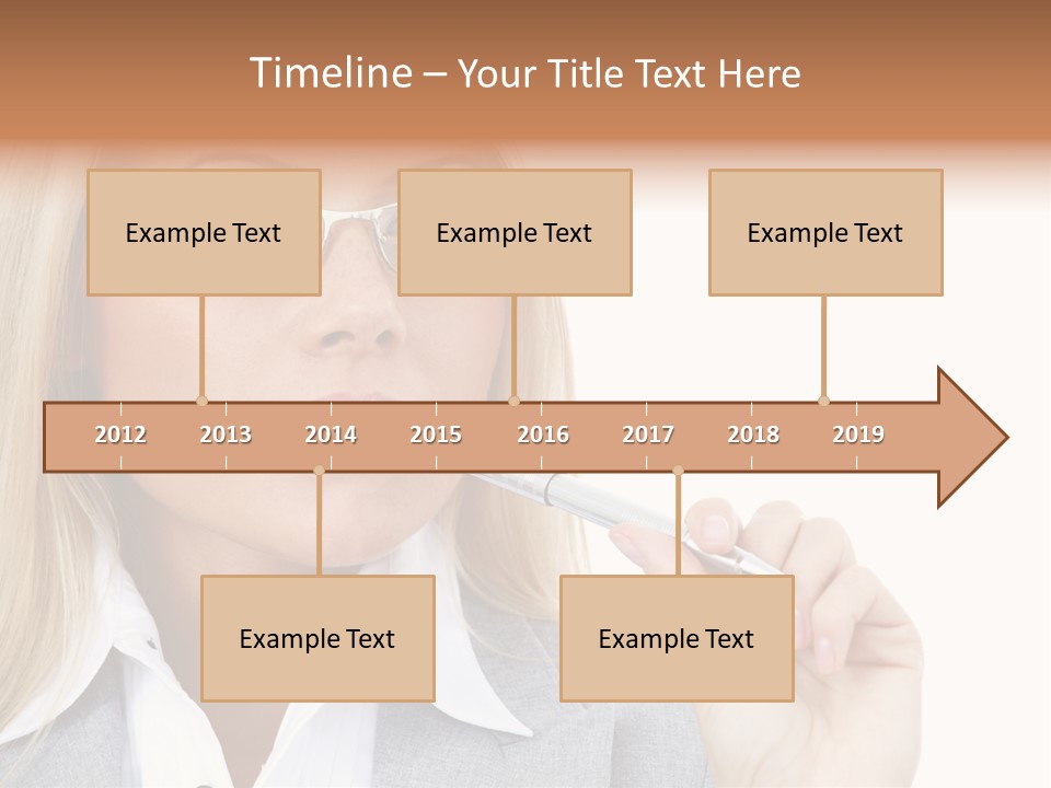Pen Confidence Brown PowerPoint Template