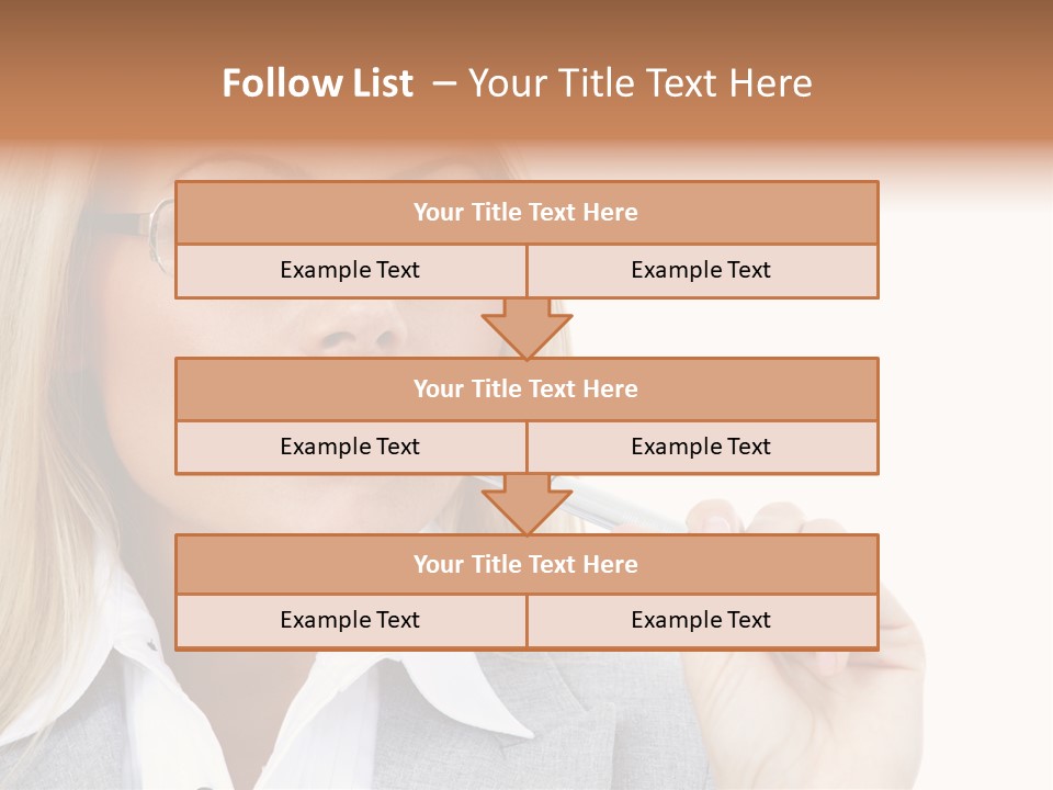 Pen Confidence Brown PowerPoint Template