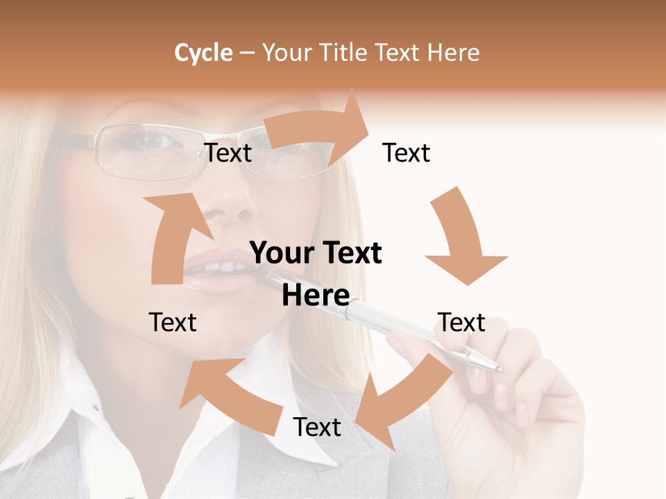 Pen Confidence Brown PowerPoint Template