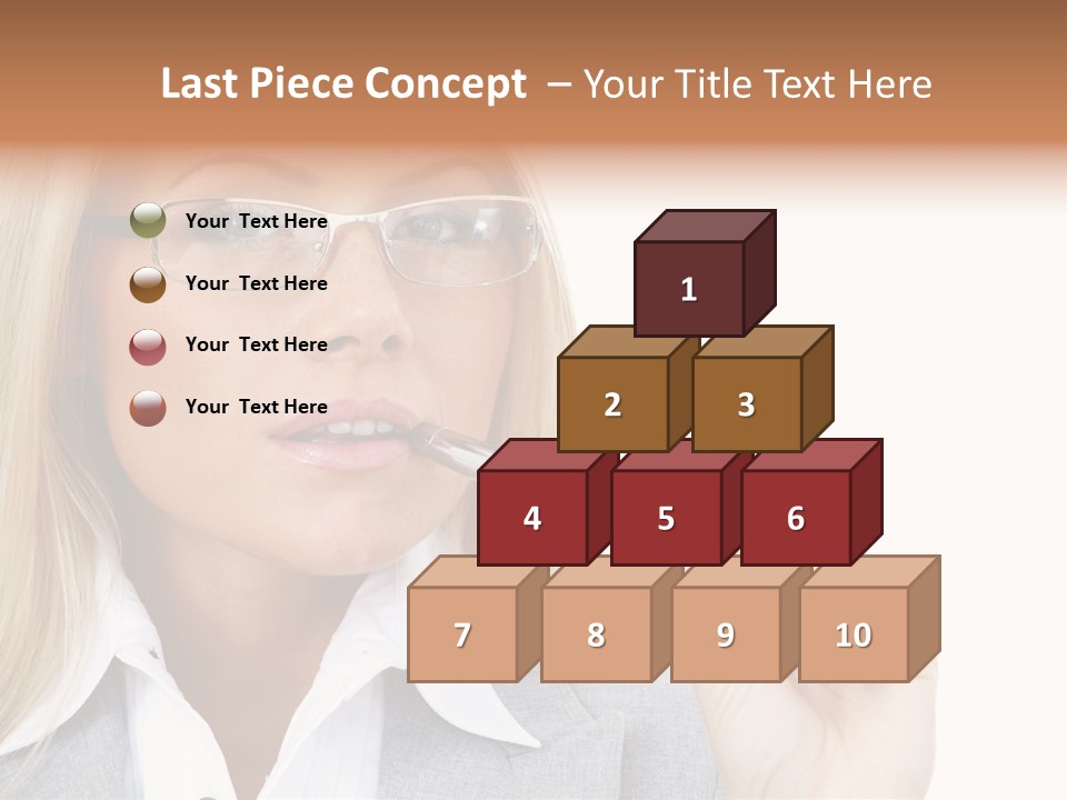 Pen Confidence Brown PowerPoint Template
