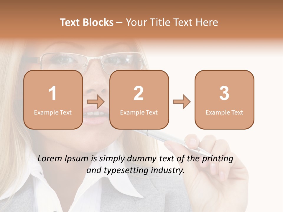 Pen Confidence Brown PowerPoint Template