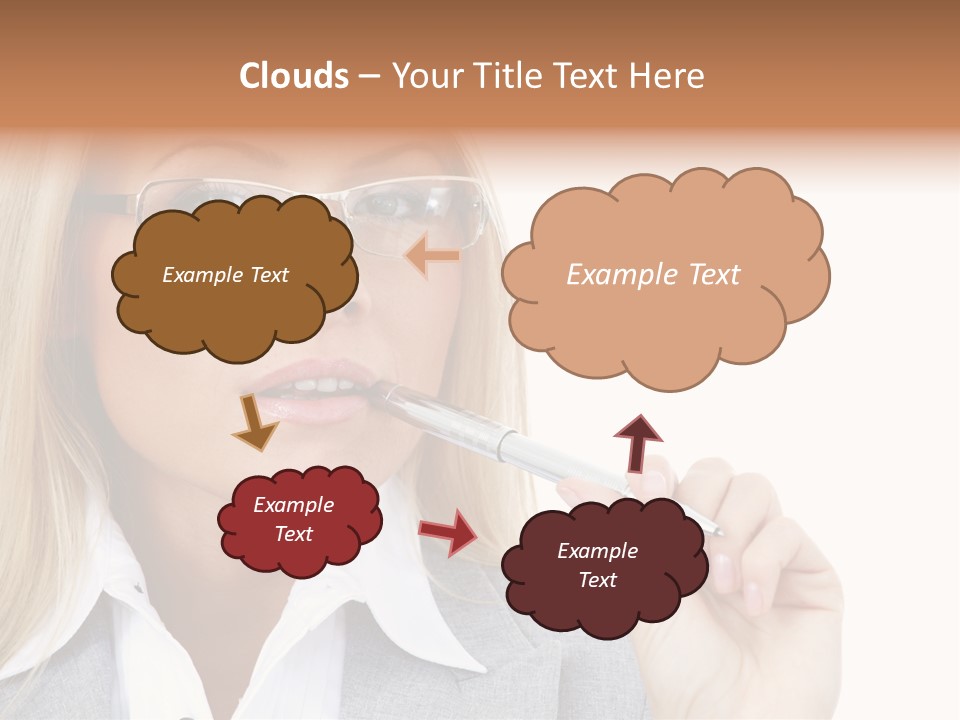 Pen Confidence Brown PowerPoint Template