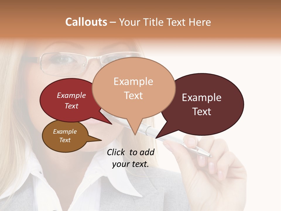 Pen Confidence Brown PowerPoint Template