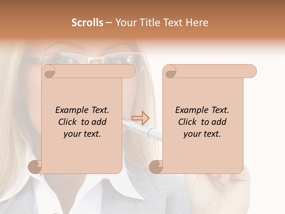 Pen Confidence Brown PowerPoint Template