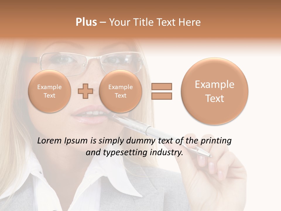 Pen Confidence Brown PowerPoint Template