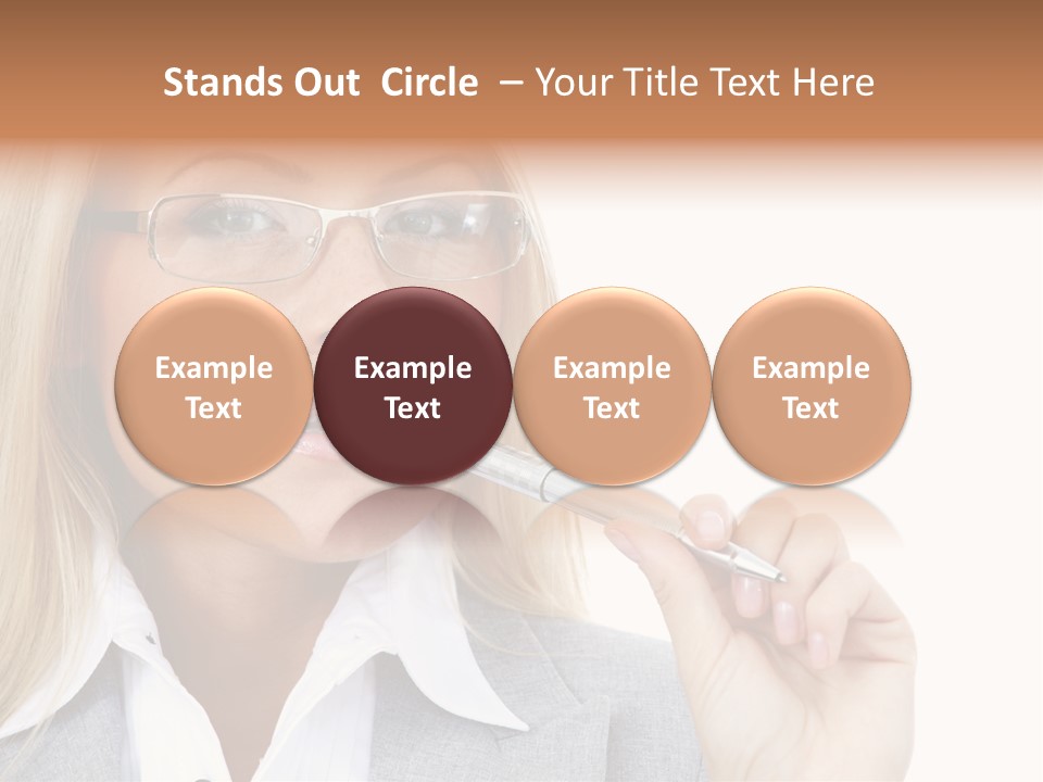 Pen Confidence Brown PowerPoint Template