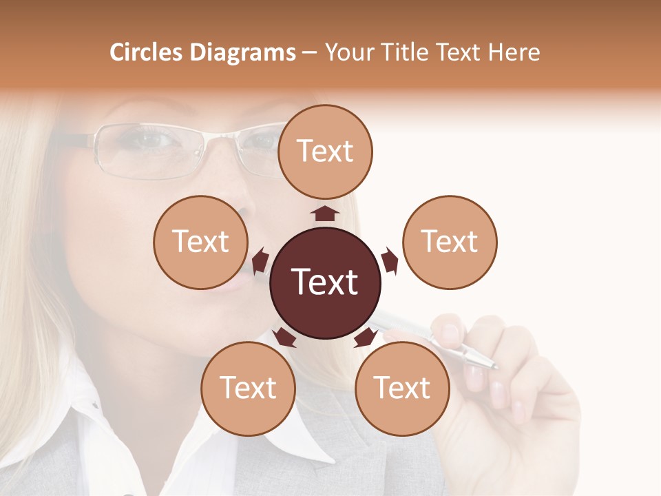 Pen Confidence Brown PowerPoint Template