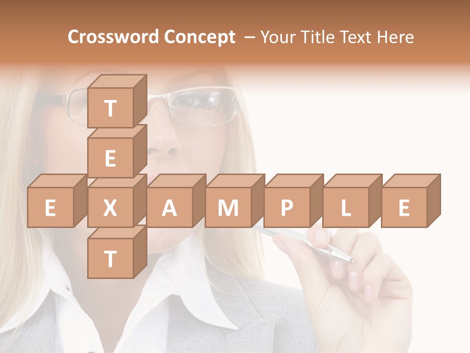 Pen Confidence Brown PowerPoint Template