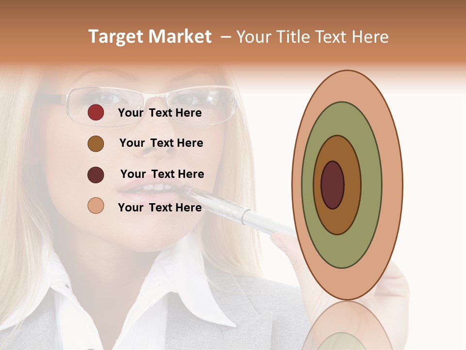 Pen Confidence Brown PowerPoint Template