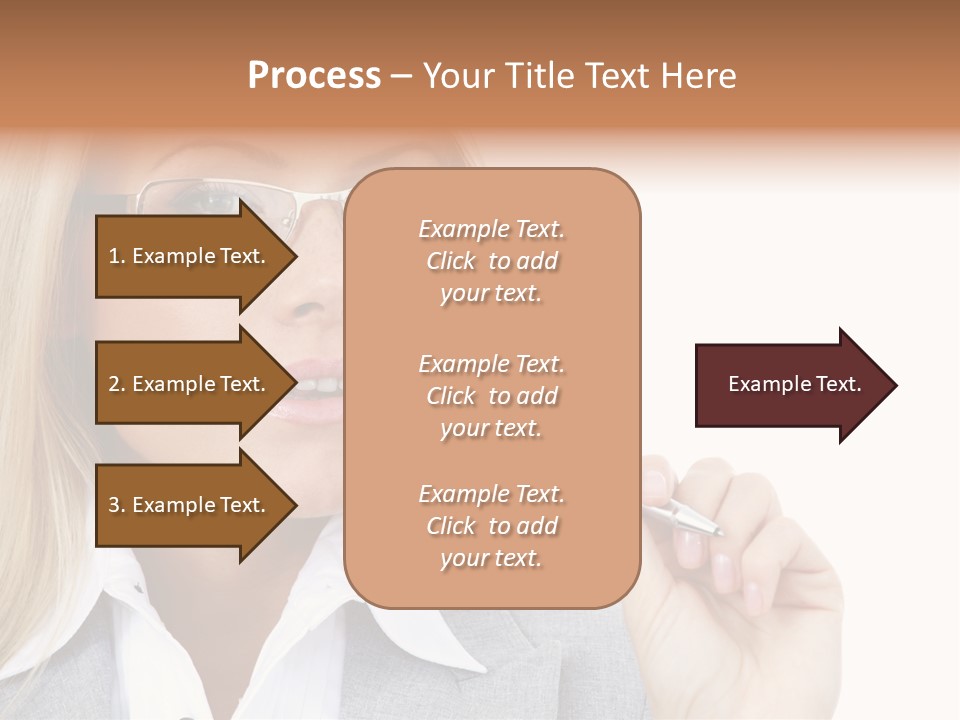Pen Confidence Brown PowerPoint Template