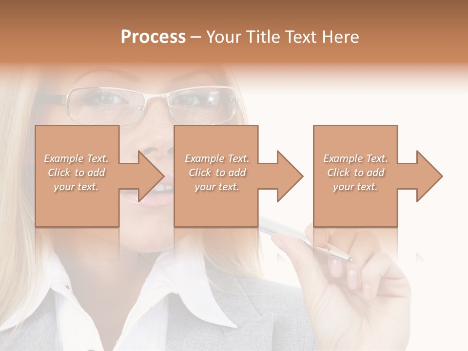 Pen Confidence Brown PowerPoint Template