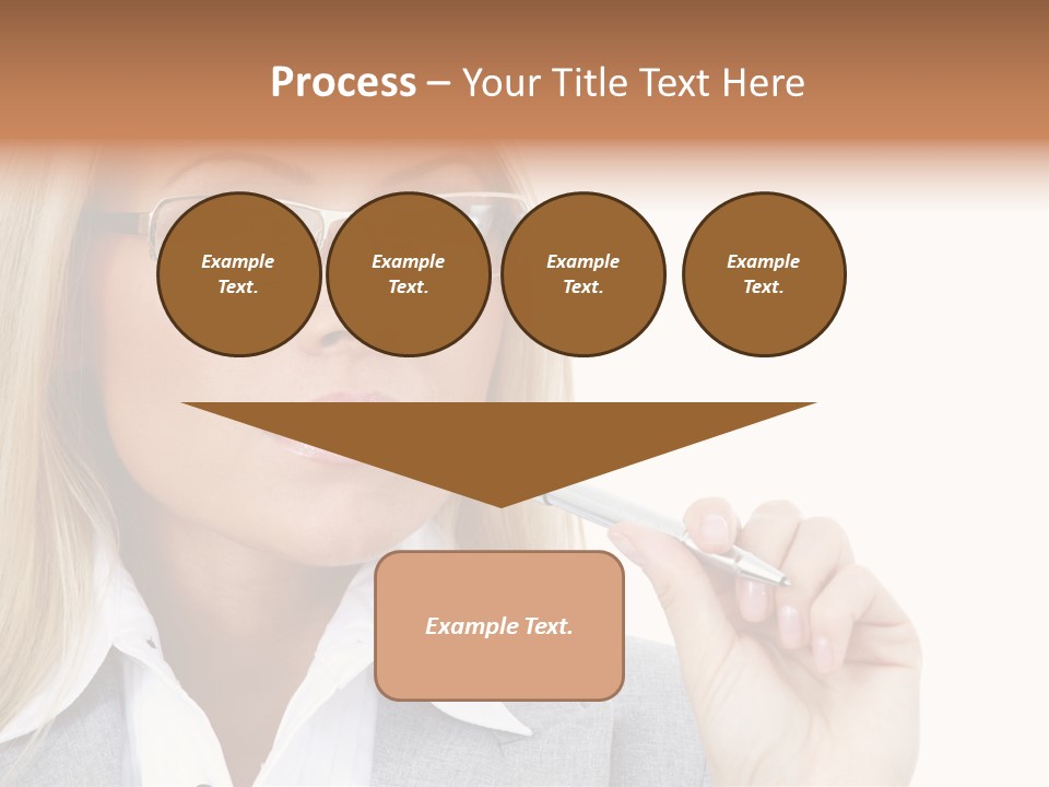 Pen Confidence Brown PowerPoint Template
