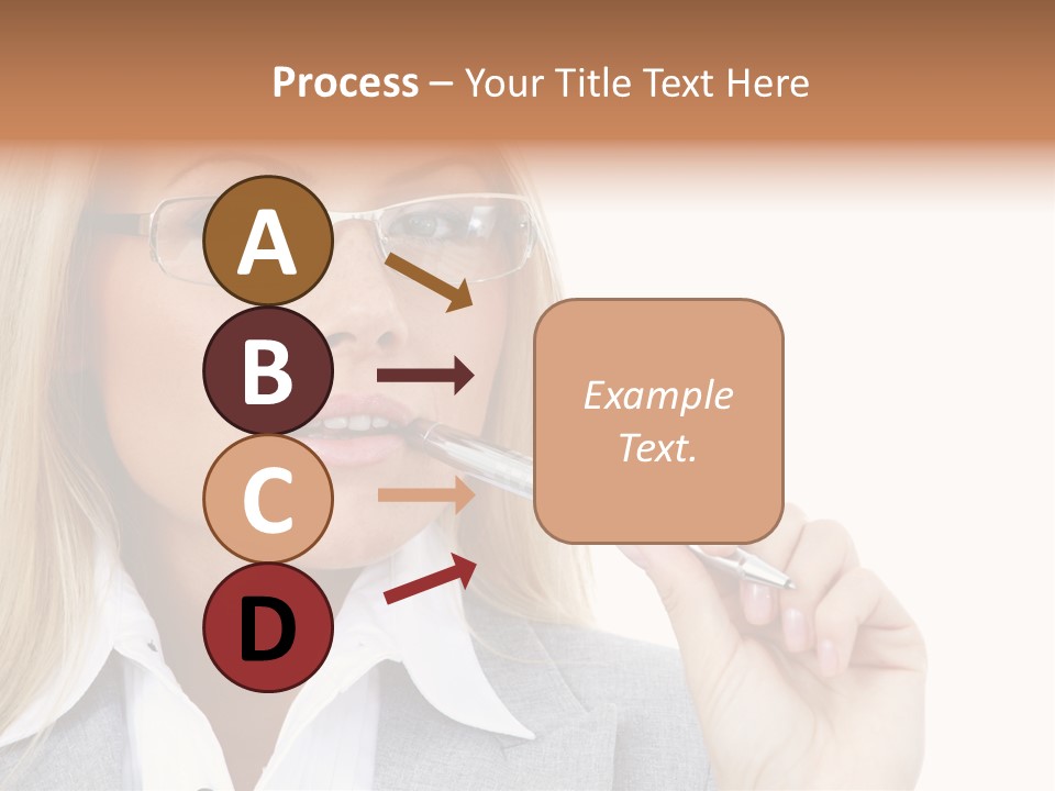 Pen Confidence Brown PowerPoint Template