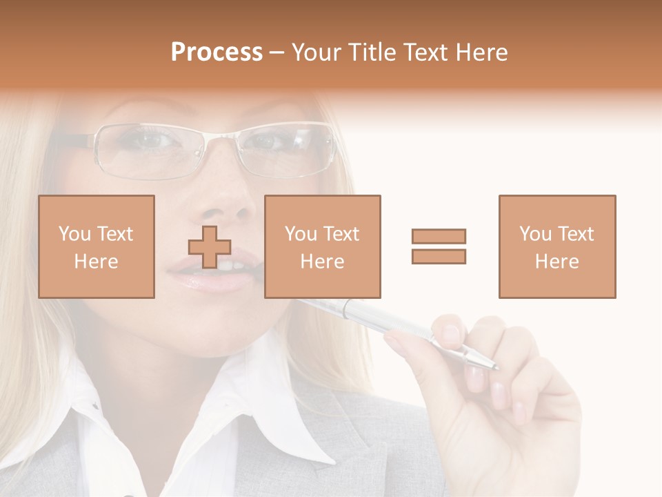 Pen Confidence Brown PowerPoint Template